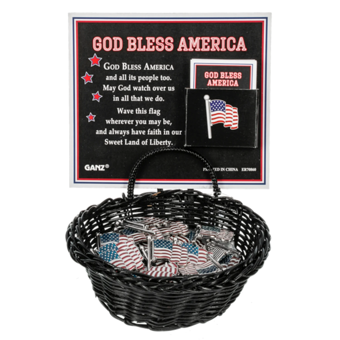 God Bless America Flag Charm