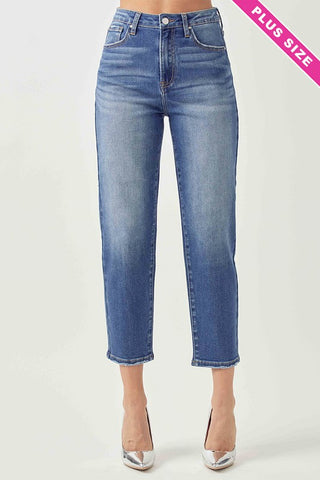 Risen High Rise Crop Balloon Jeans Curvy