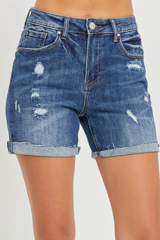 Risen High Rise Turn Up Shorts