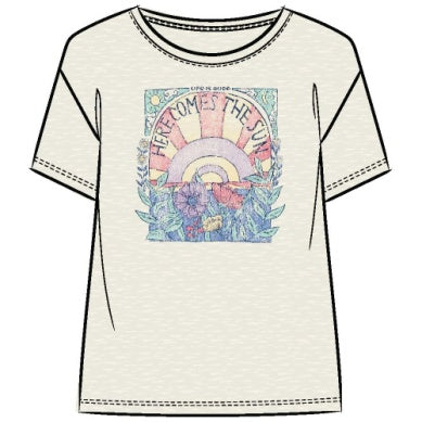 Life is Good W SS Relaxed Here Comes the Sun Hippie Tee