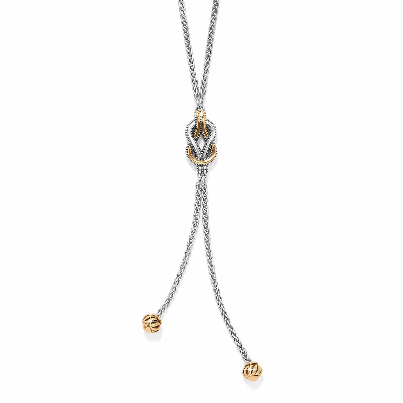 Interlok Harmony Two Tone Lariat Necklace. JM0105