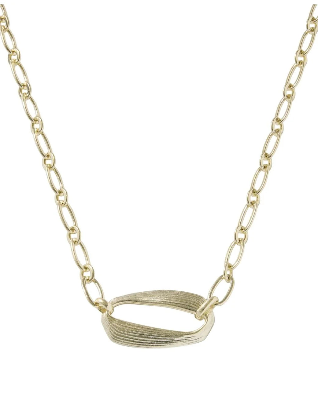Kira 14k -tone Over Brass Short Pendant Necklace ( Gold )