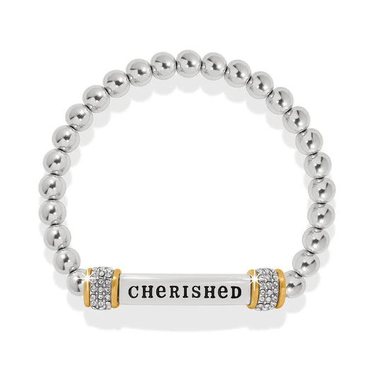 Meridian Cherished Two Tone Stretch Bracelet JF0394