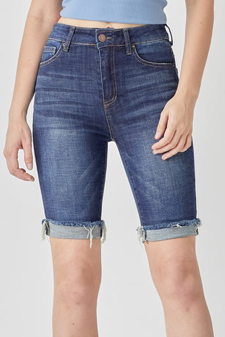 Risen Mid Rise Clean Cuffed Bermuda Shorts