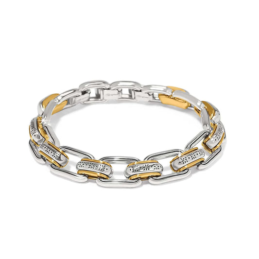 Mosaic Two Tone Links Bracelet. JF0270
