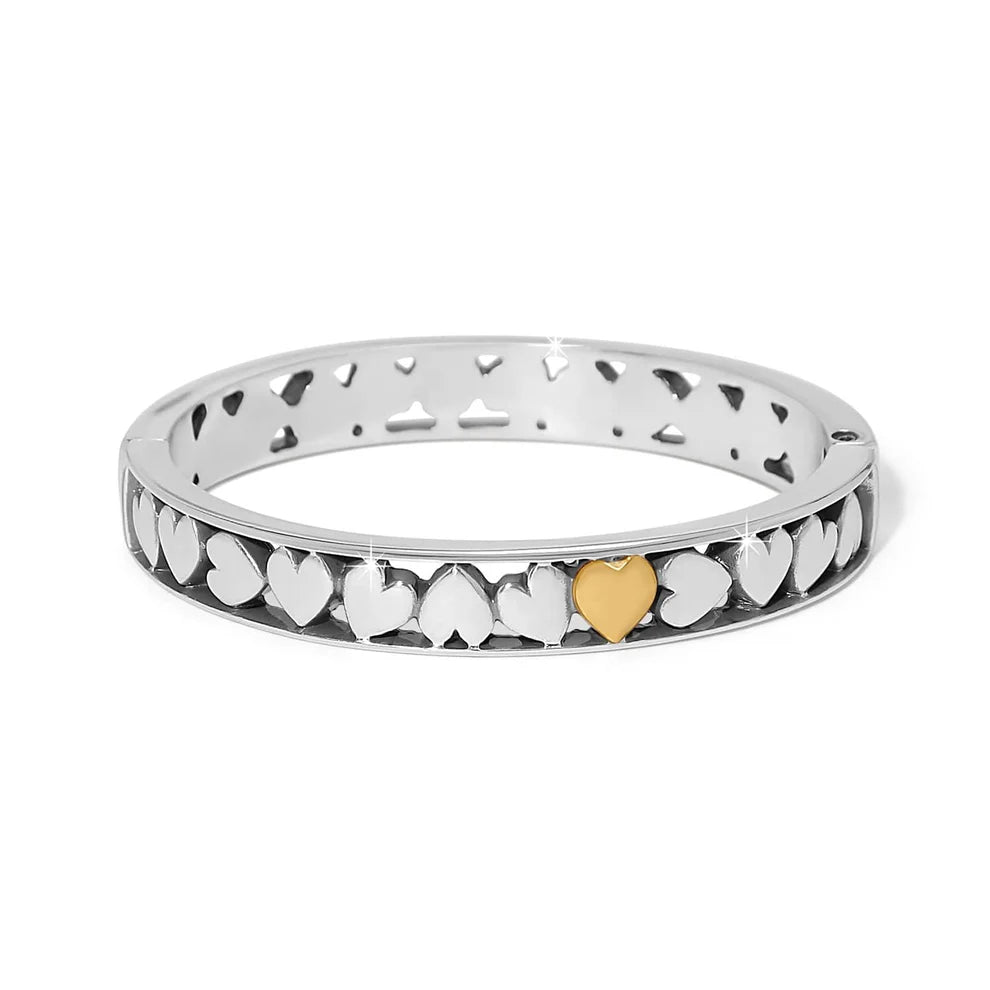 Mystery Of Love Hearts Hinged Bangle.JF0366