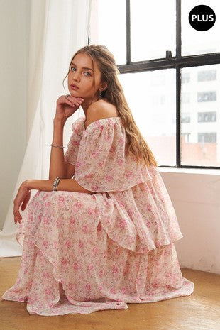 Peach Maxi Dress Curvy