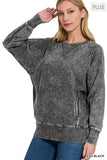 Stella Acid Washed French Terry Pullover Curvy