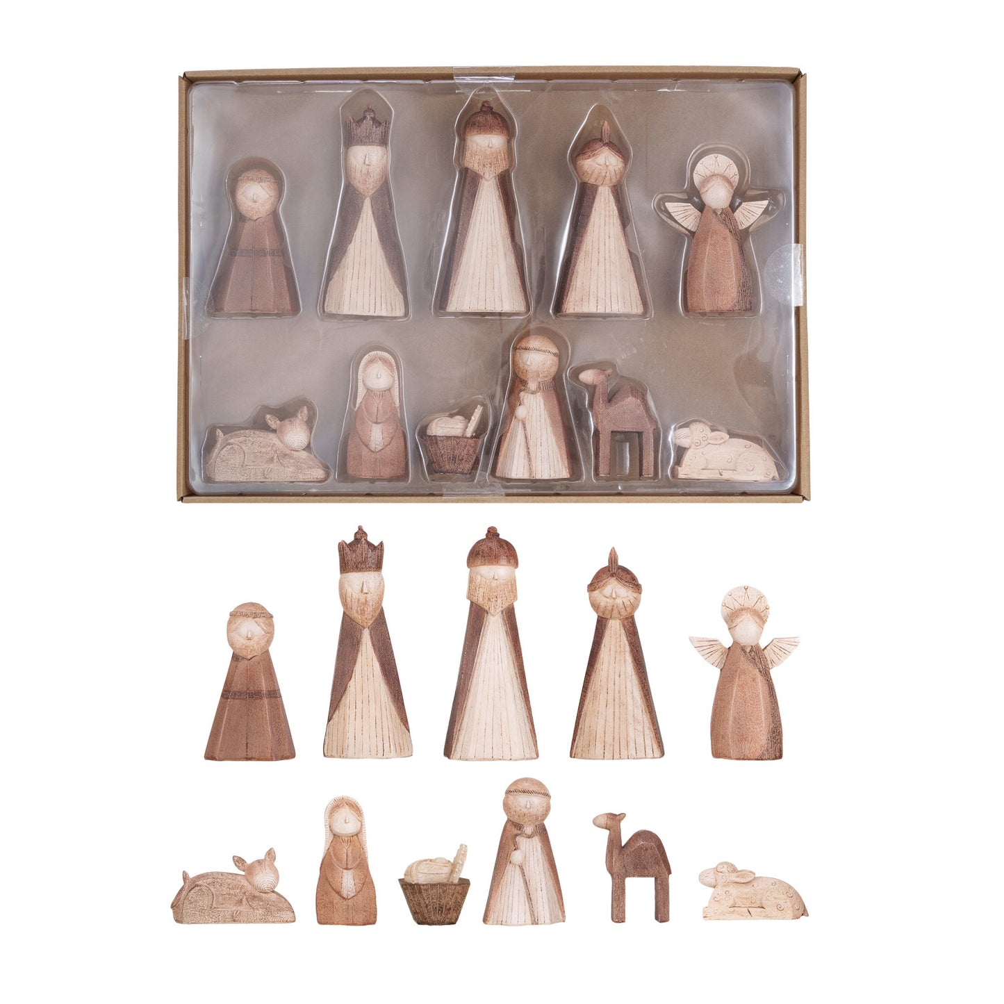 C-26 Resin Nativity, Wood Finish