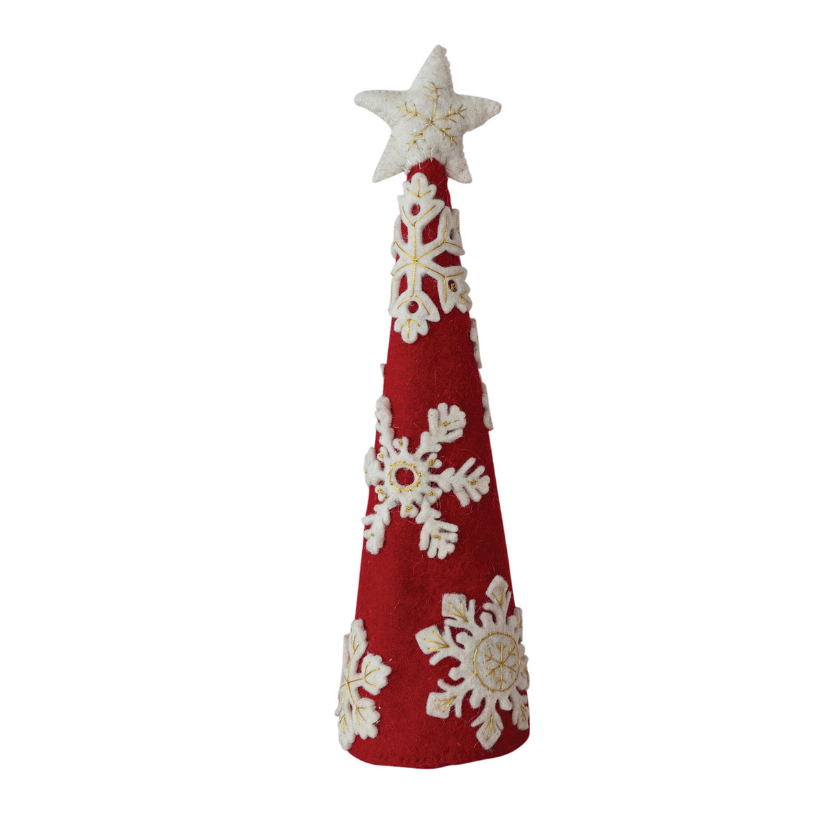 C-26 Handmade Wool Felt Tree with Star