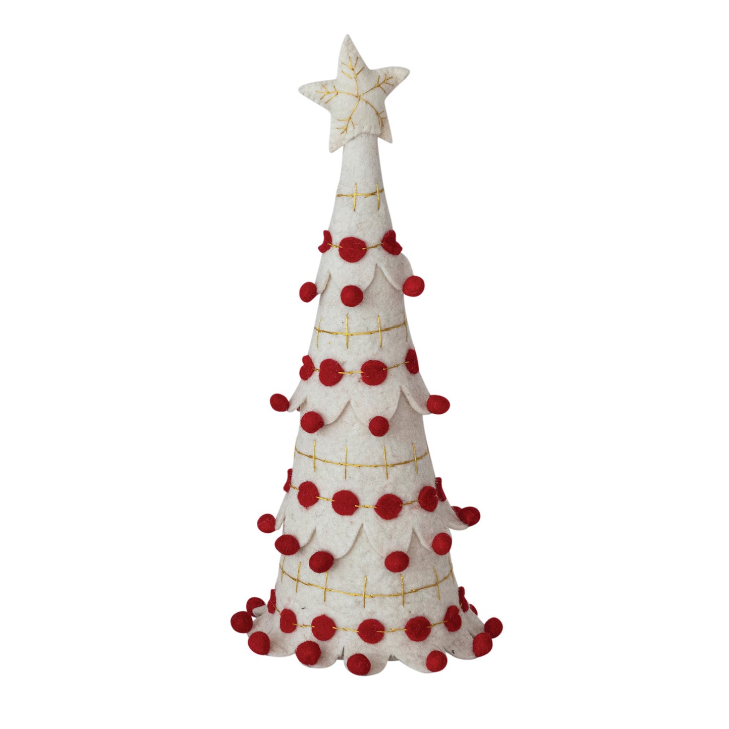 C-26 Handmade Wool Felt Tree with Star