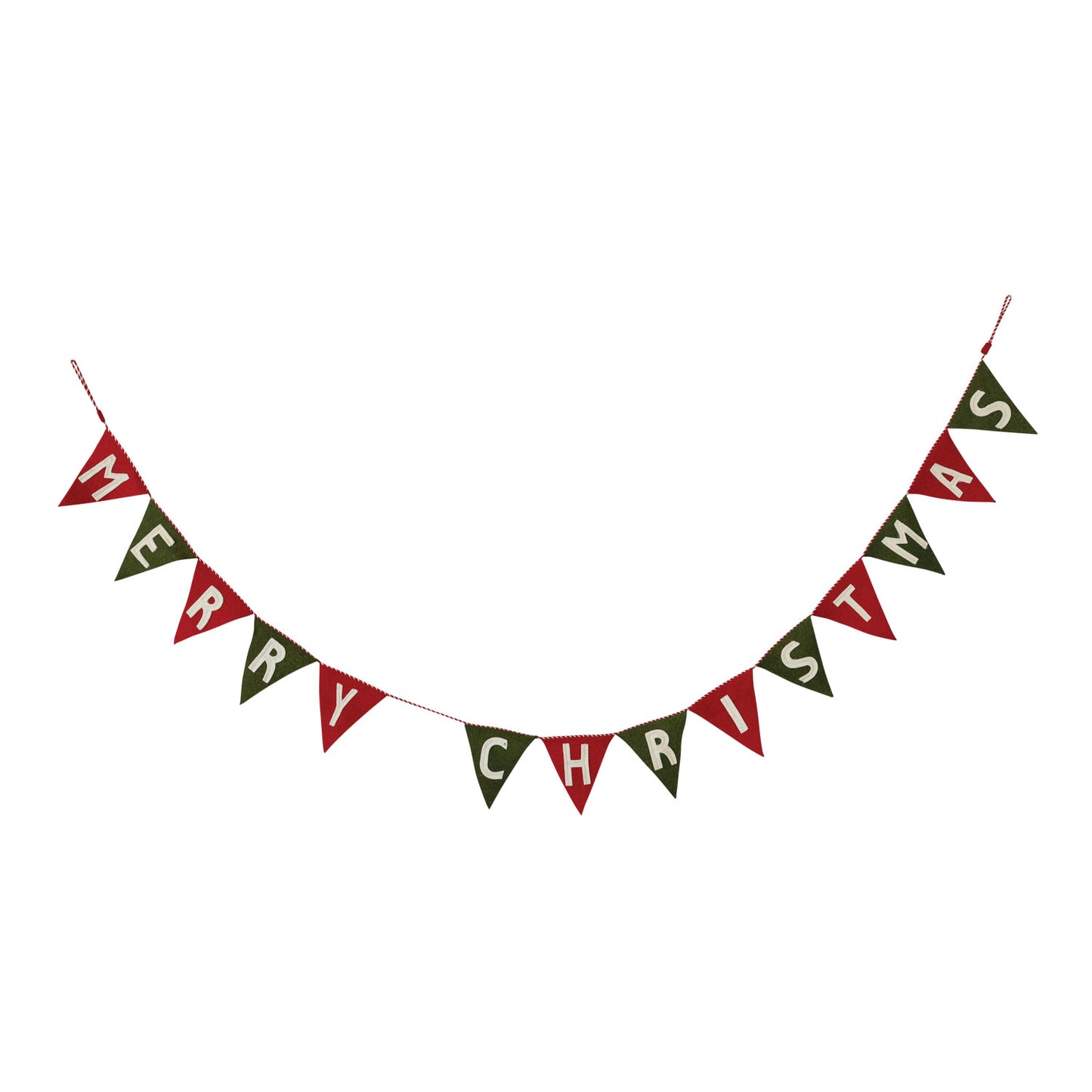 C-26 Handmade Wool Felt Banner "Merry Christmas"