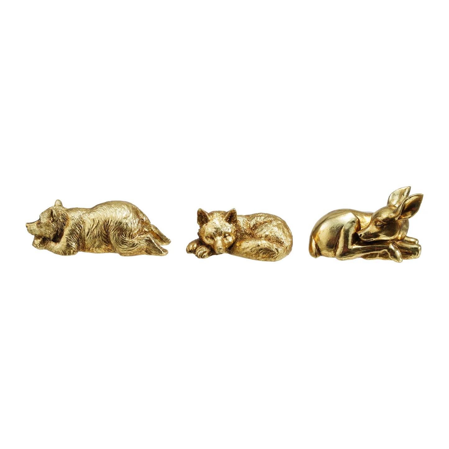 C-26 Resin Sleeping Animal, Gold Finish