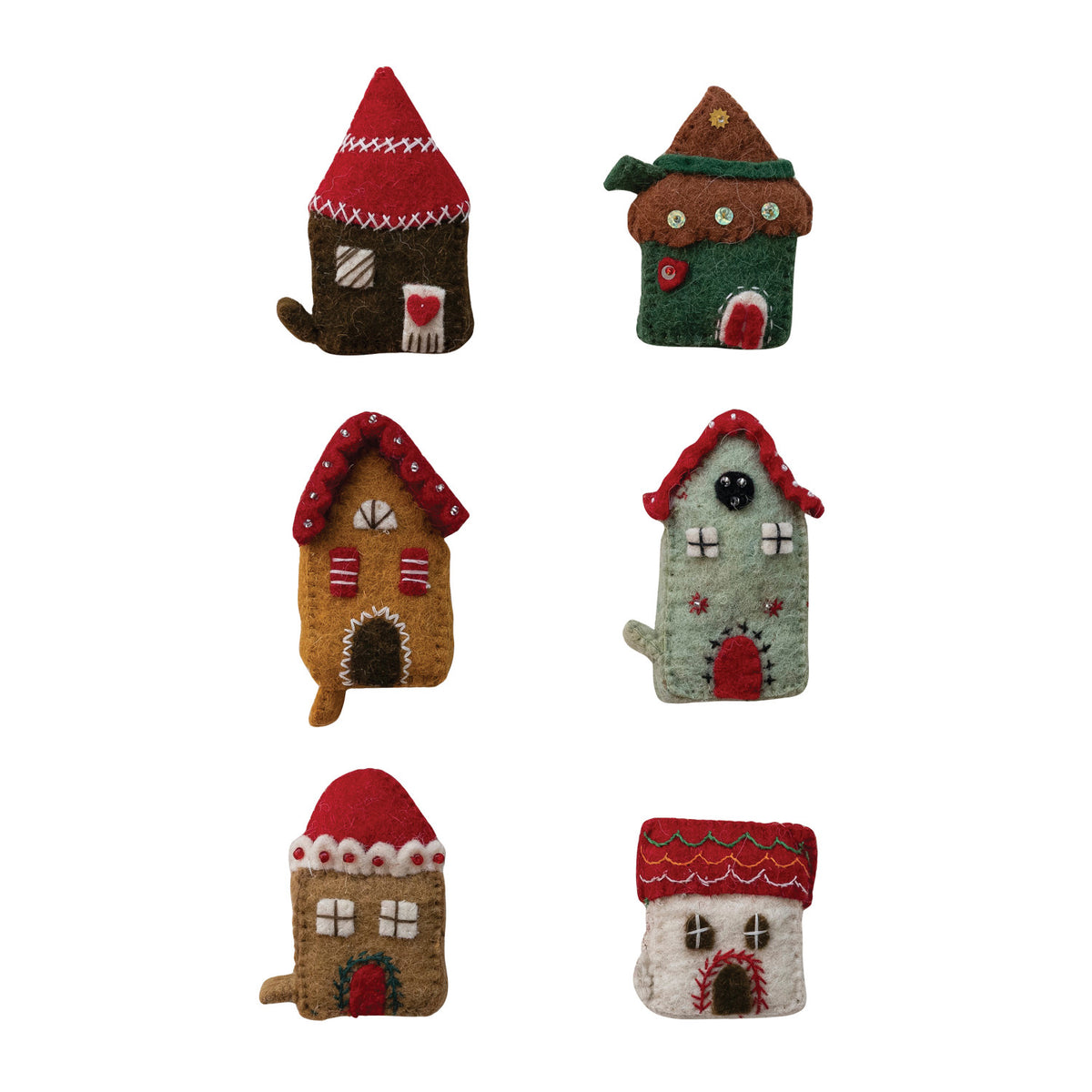 C-26  Wool Felt House Shaped Tape Measure