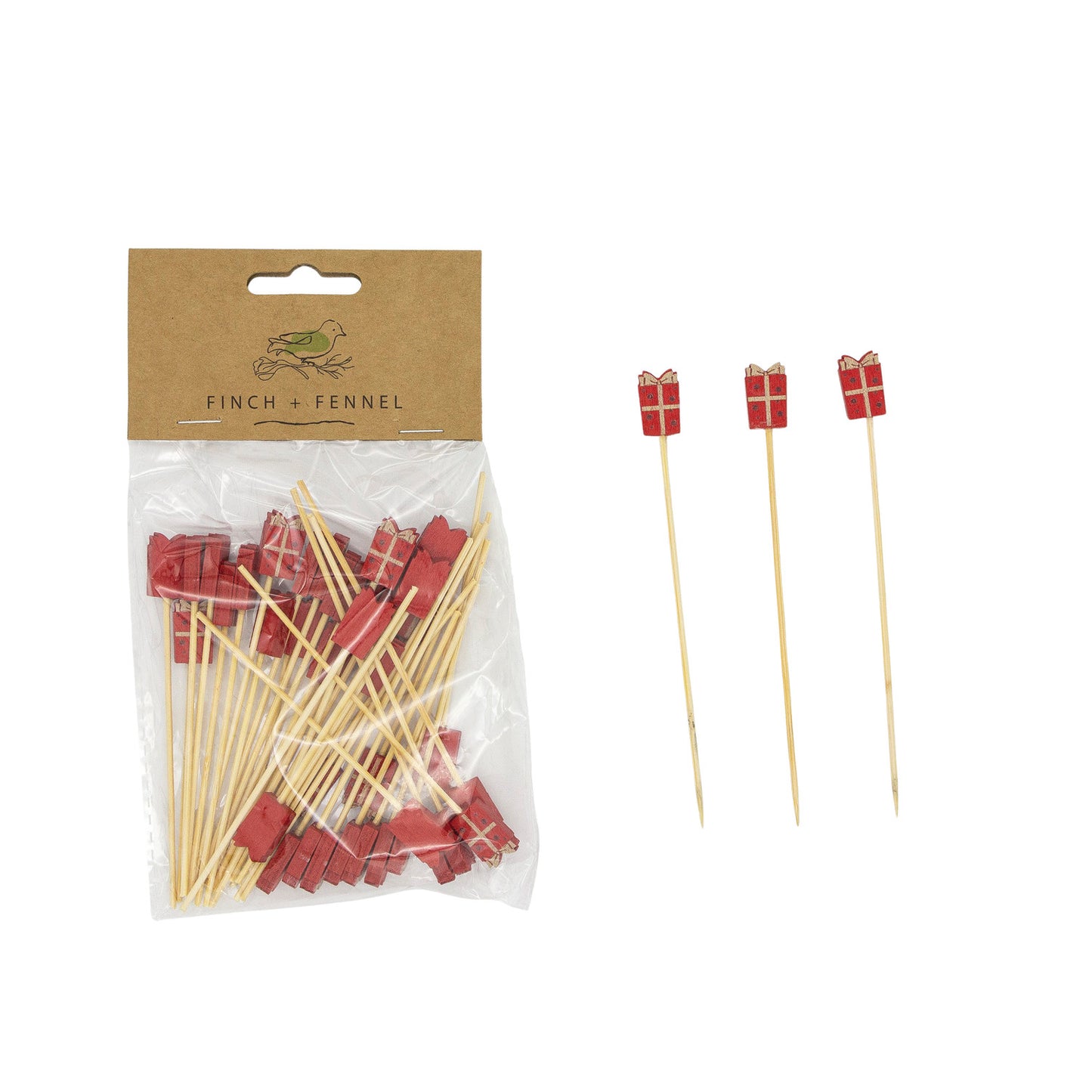 C-26 Christmas Bamboo Skewers ( Assorted ) 50ct.