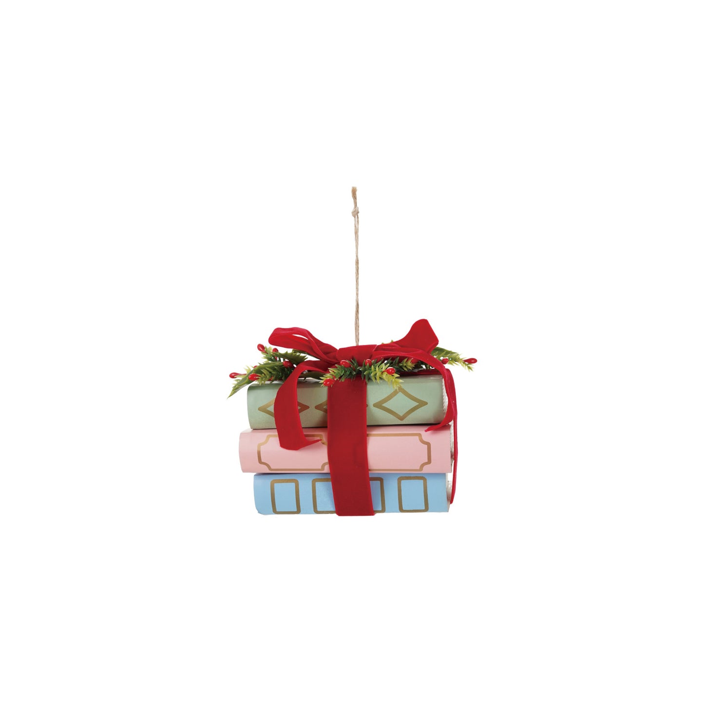 C-26 Paper Stacked Books Ornament