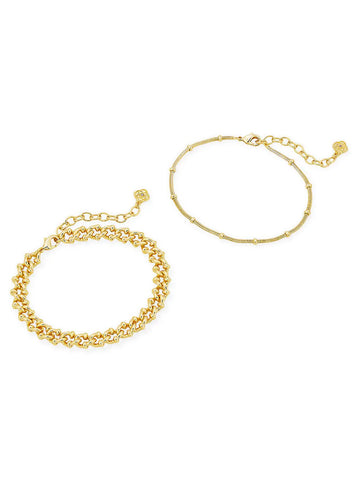 Lonnie Set of Two Chain Bracelet (Gold)