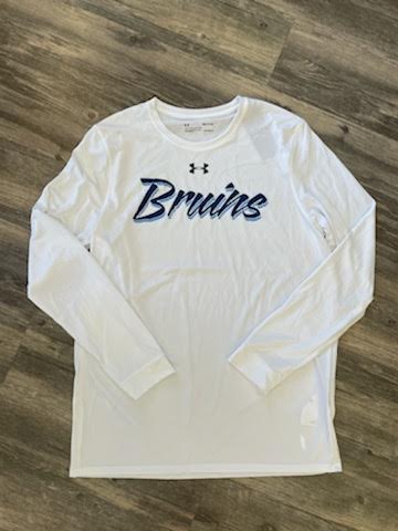 Under Armour Bruin Script Dry Fit Tee ( Mens ) L/S White