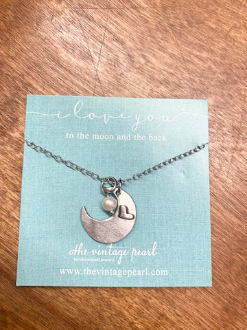I Love you to the Moon and the Back Necklace