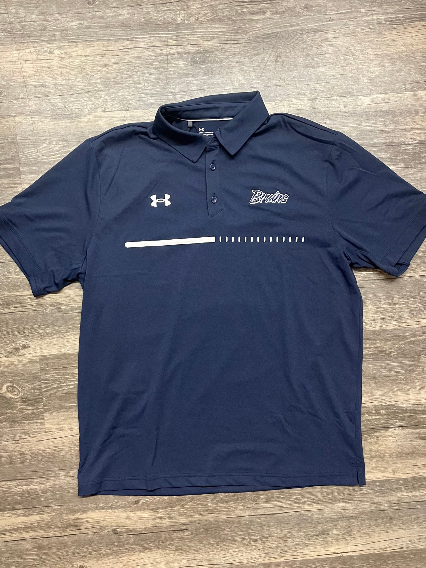 Bruins Under Armour Navy Polo