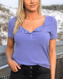 Grace and Lace Mineral Washed Henley