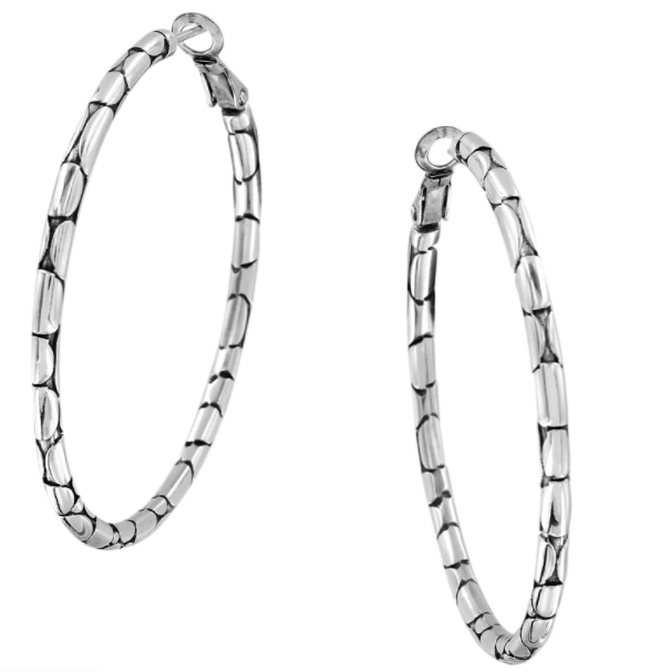 Brighton Pebble Large Hoop Earrings JA5410*