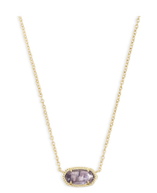 Elisa Gold Purple Amethyst Necklace*