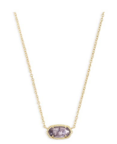 Elisa Gold Purple Amethyst Necklace