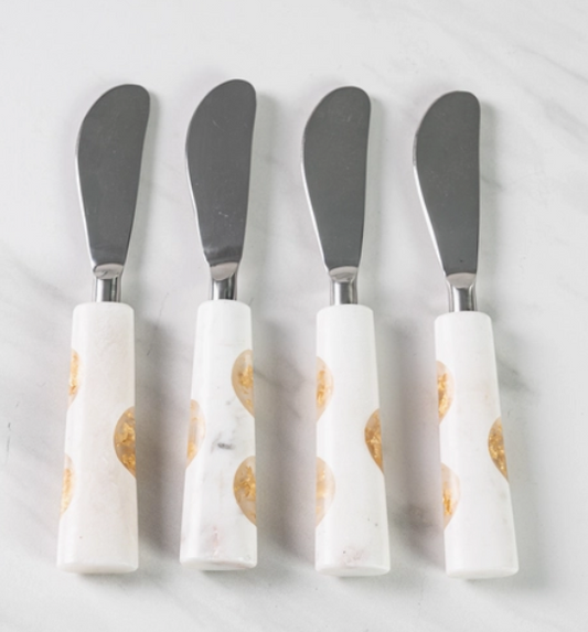 White Handle Spreader Set