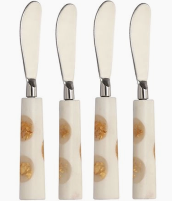 White Handle Spreader Set