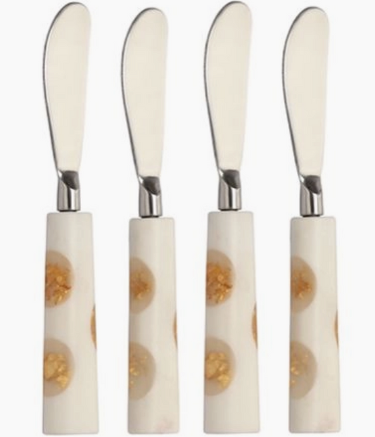 White Handle Spreader Set