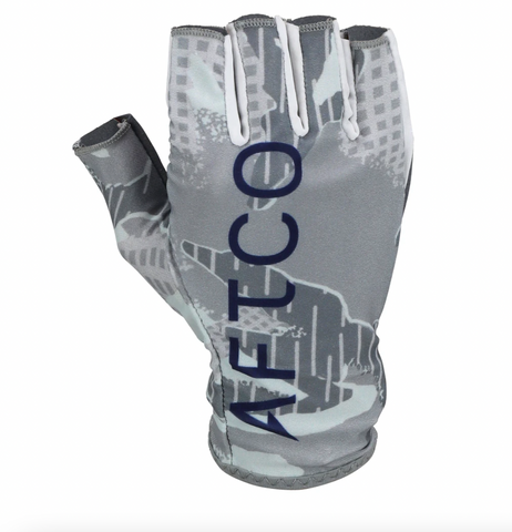 Aftco Solblok Gloves Gray Camo
