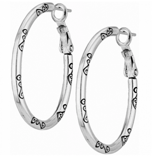 Oval Hoop Charm Earrings JE0020*