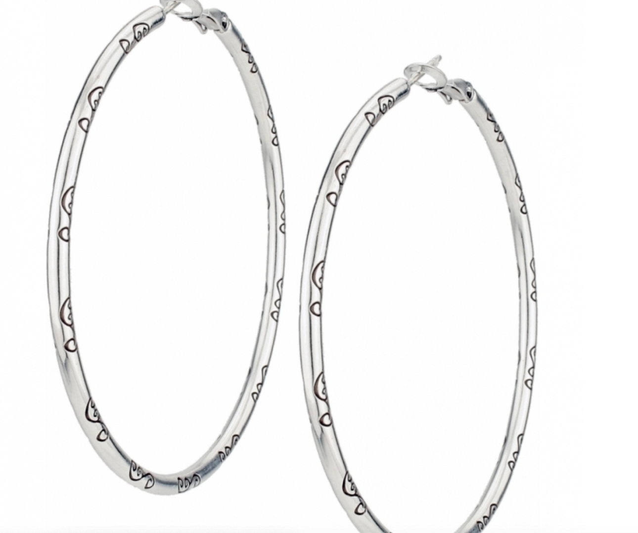 Grande Hoop Charm Earrings JE0040*
