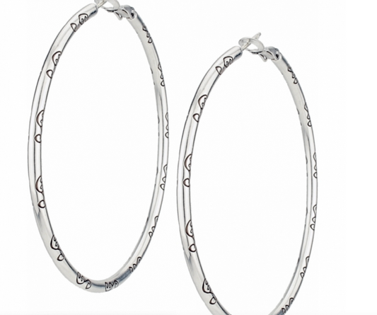 Grande Hoop Charm Earrings JE0040*
