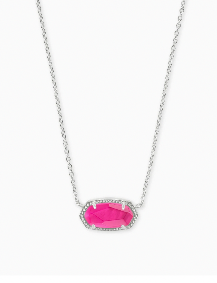 Elisa Silver Pendant Necklace In Azalea Illusion*