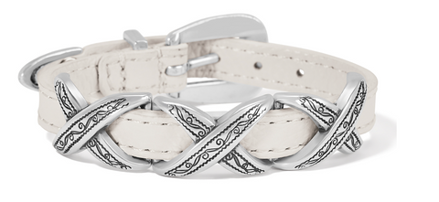Kriss Kross Etched Bandit Bracelet ( Optic White  )