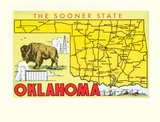 Oklahoma Post Card  3.5" x 3.5". ( Assorted )