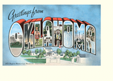 Oklahoma Post Card  3.5" x 3.5". ( Assorted )