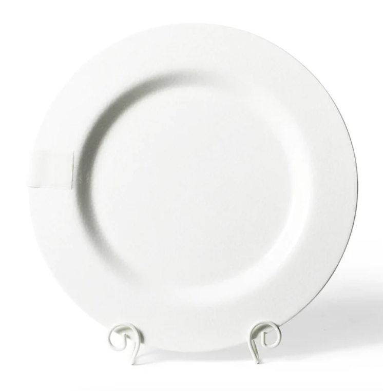 Small White Dot Entertainment Big Round Platter  16 "