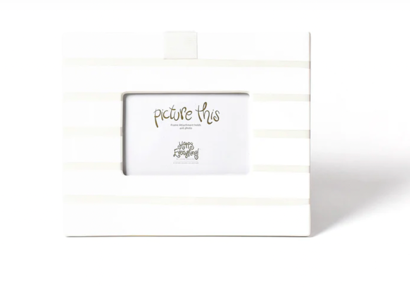Happy Everything Big White Stripe Frame