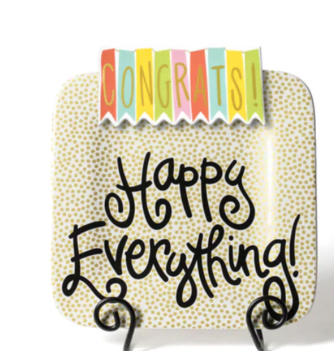 Happy Everything Mini Small Dot Platter  ( Gold Dot )