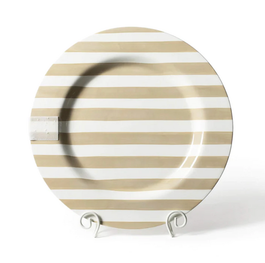 Neutral Stripe Big Entertainment Round Platter