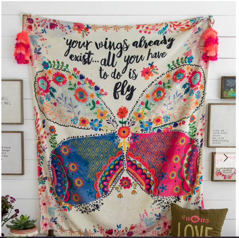 Your  Wings Exist Tapestry Blanket 60in L x 50in W
