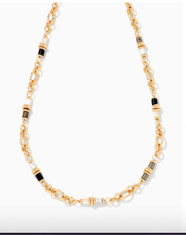 Bree Gold Convertible Chain Necklace in Neutral Mix