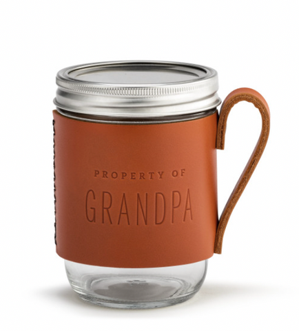 Grandpa Leather Sleeve Mug - Retro Purpose