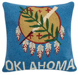 Oklahoma Flag Pillow 18 x 18