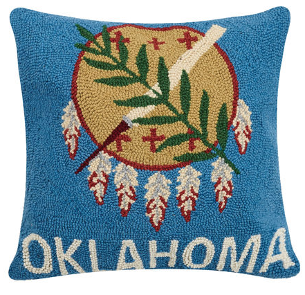 Oklahoma Flag Pillow 18 x 18