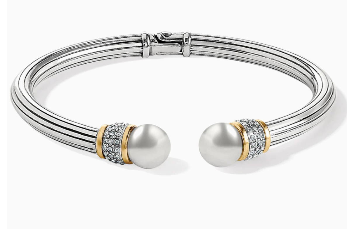 Meridian Open Hinged Bangle Gold /Silver*