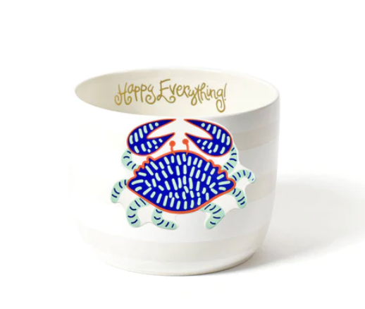 White Stripe Mini Happy Everything! Bowl